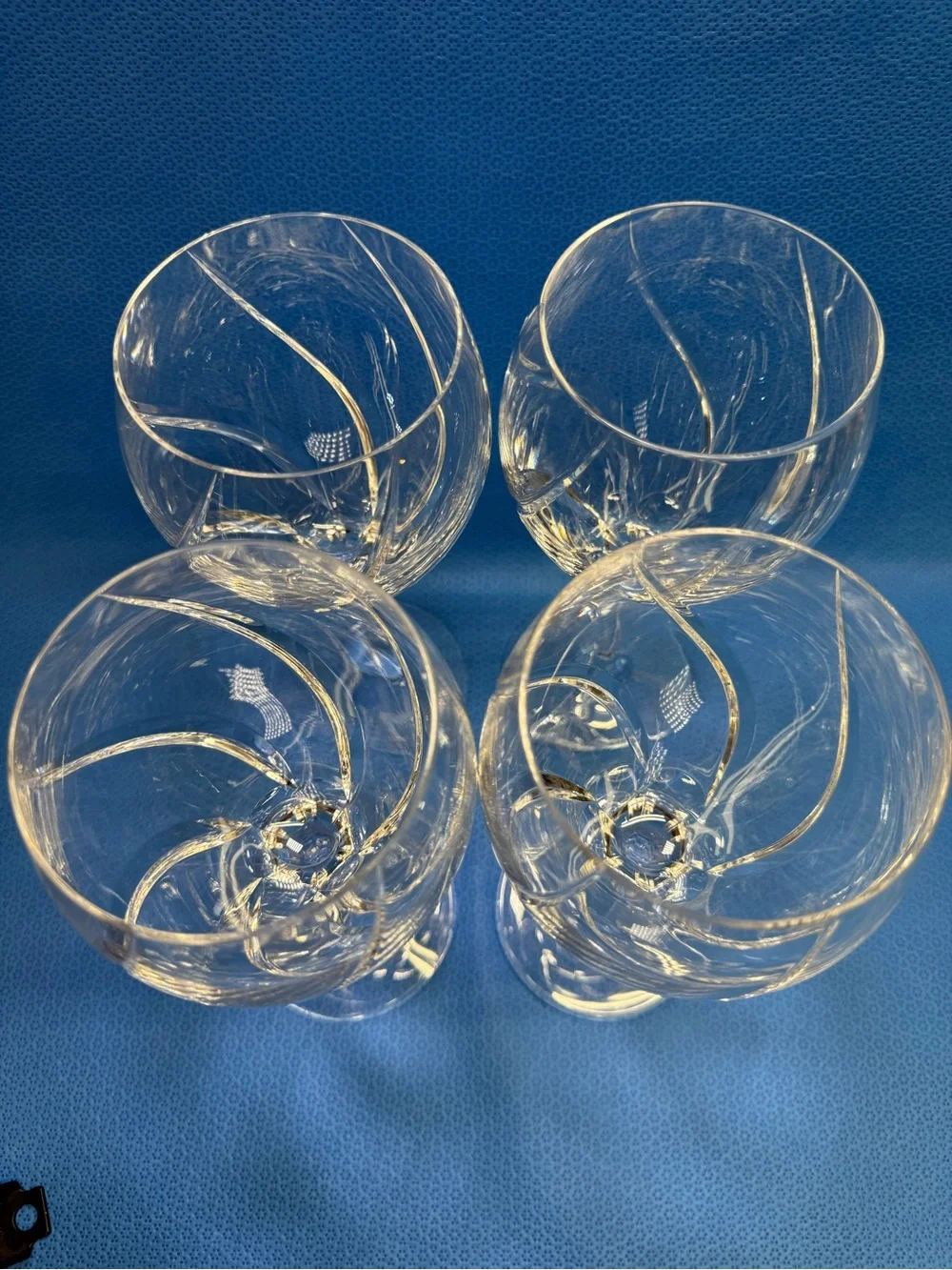 Set of Four Mikasa Olympus Magnum Goblets Crystal Red Wine Glasses or Water.